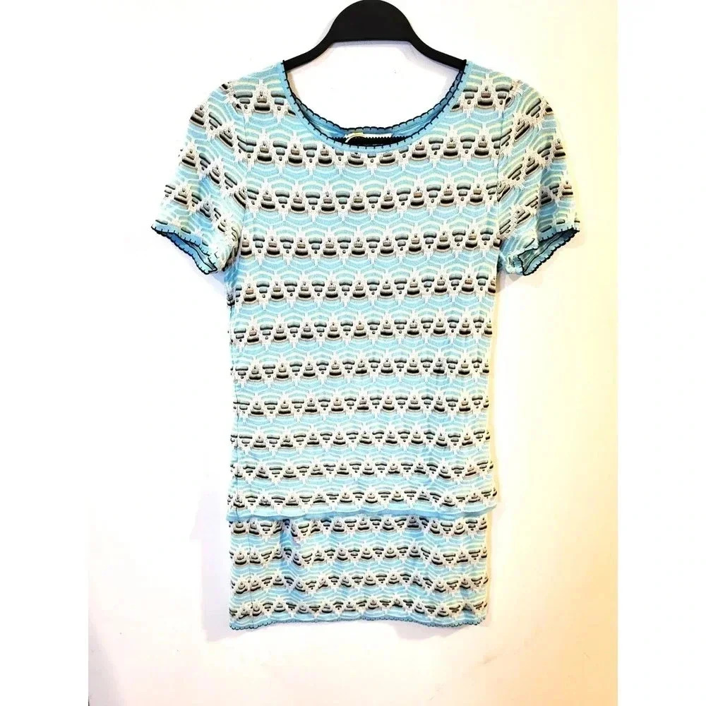 Etcetera Blue Knit Print Skirt Set‎